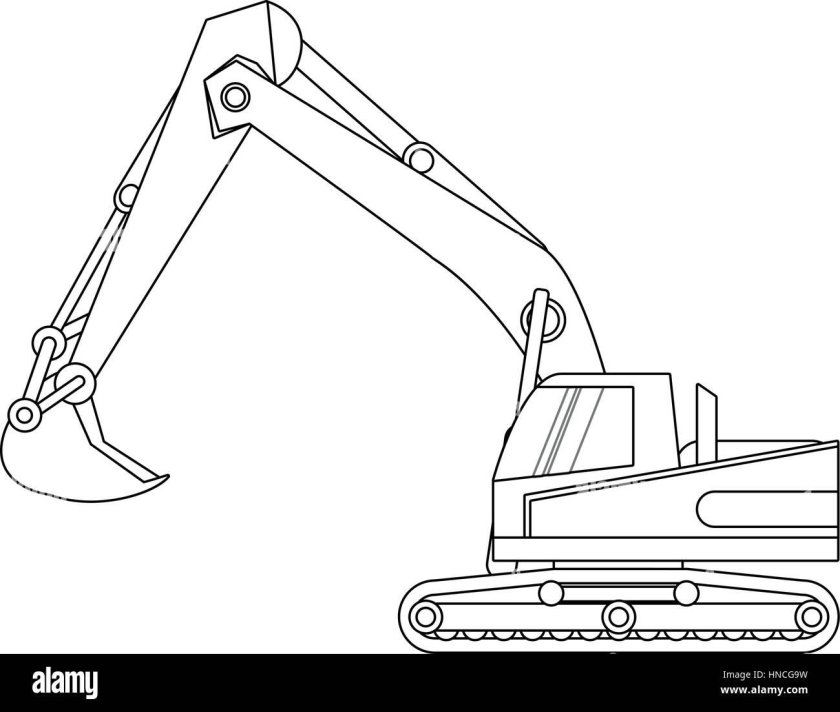Экскаватор рисунок