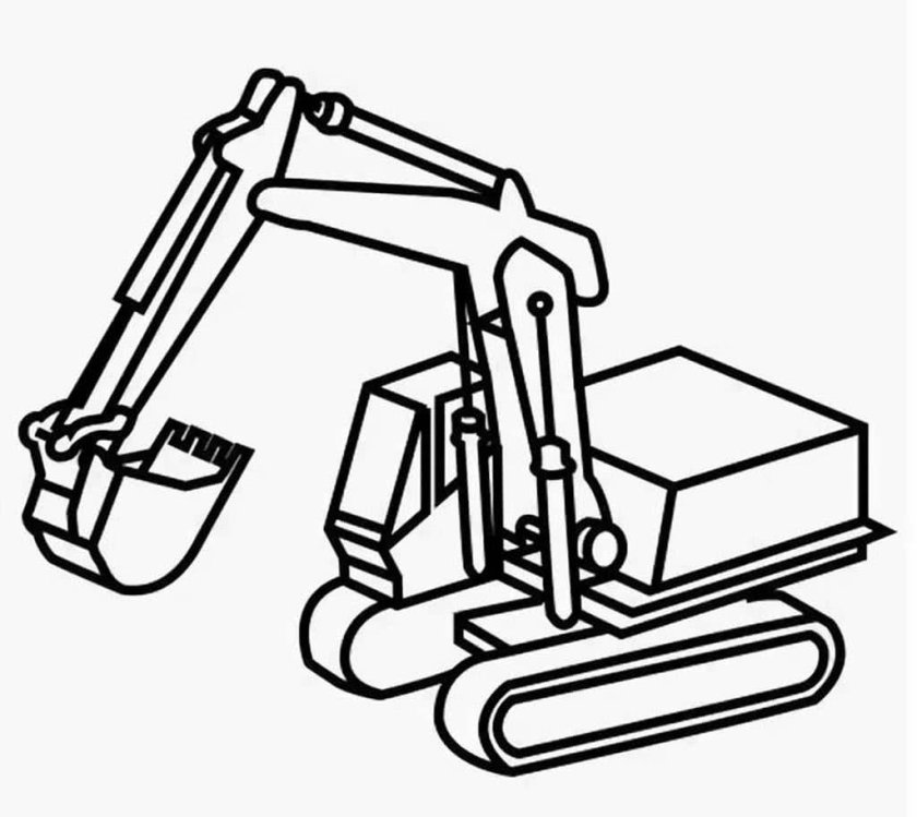 Раскраска экскаватор