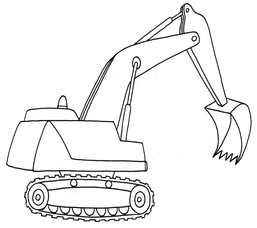 Экскаватор Мася раскраска