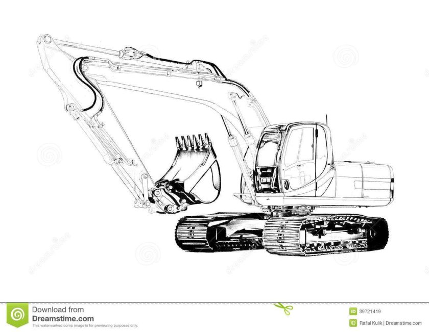 Эскиз экскаватора