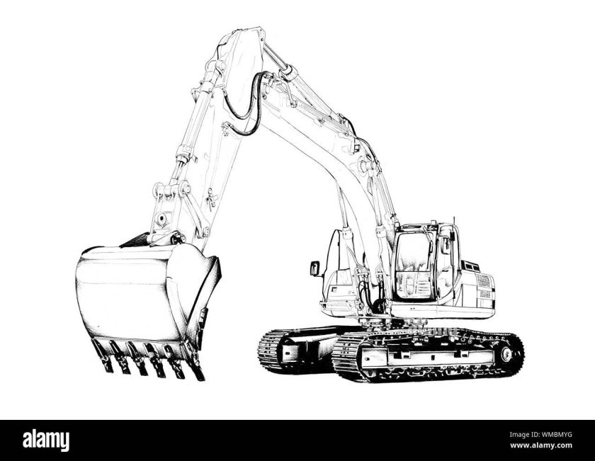 Экскаватор набросок