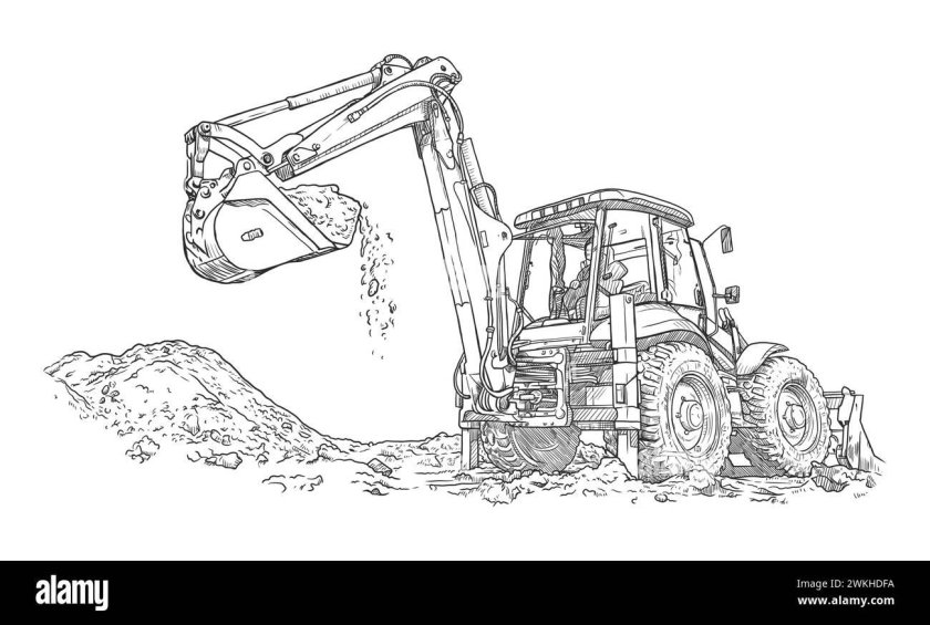 Эскиз экскаватора