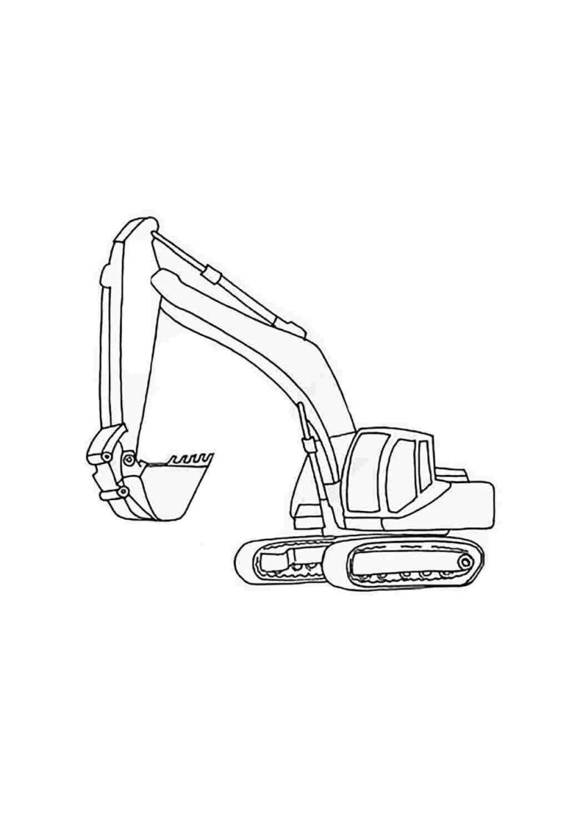 Раскраски экскаваторов Хитачи