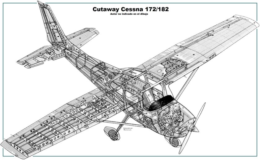 Самолёт Cessna 172 чертёж