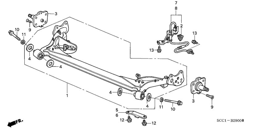 Сайлентблоки задней подвески Honda Elysion 2005
