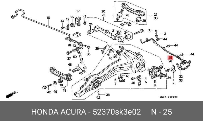 Задняя подвеска Honda CRV 2000
