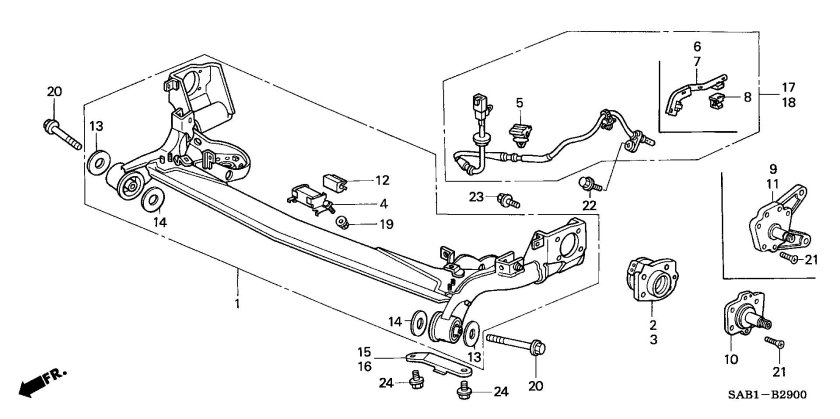 Задняя подвеска Хонда элемент