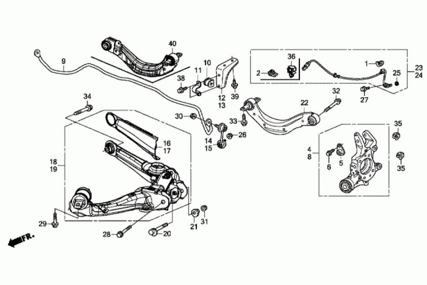 Задняя подвеска Цивик 4д 2008