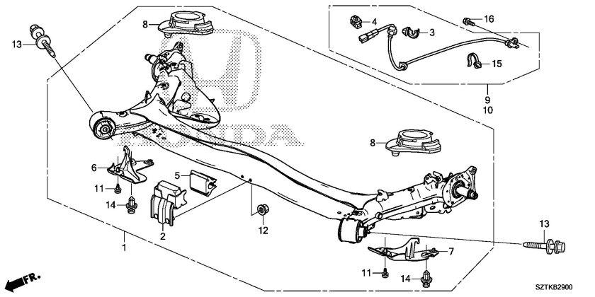 Задняя подвеска Хонда Цивик 8