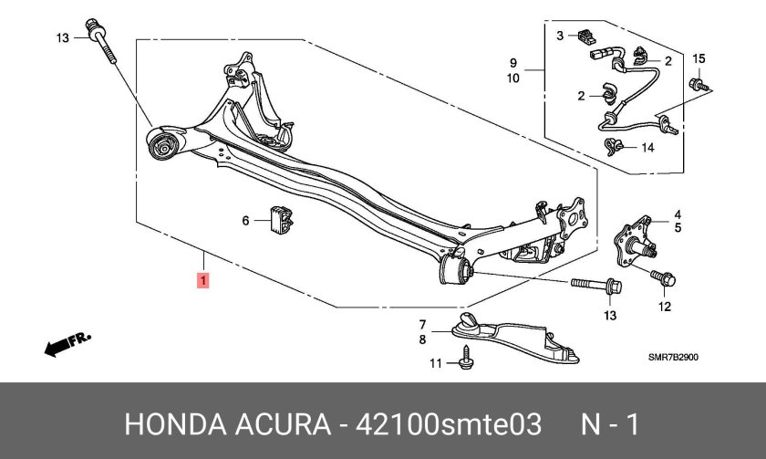 Задняя подвеска Хонда Цивик 4д схема