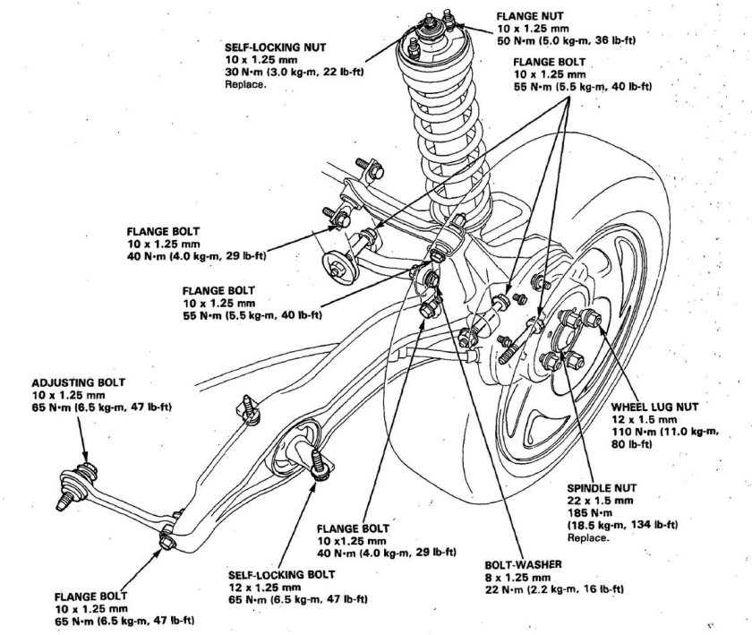 Задняя подвеска Хонда Аккорд 7 схема