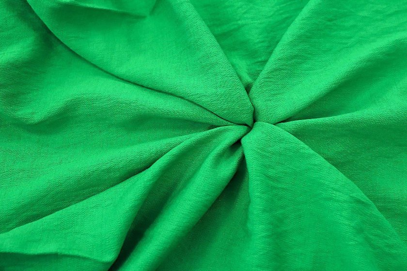 Зеленый плюш ткань
