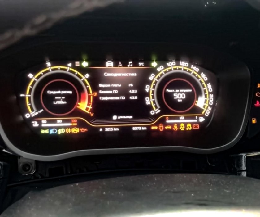 Цифровая приборная панель Лада Веста ng