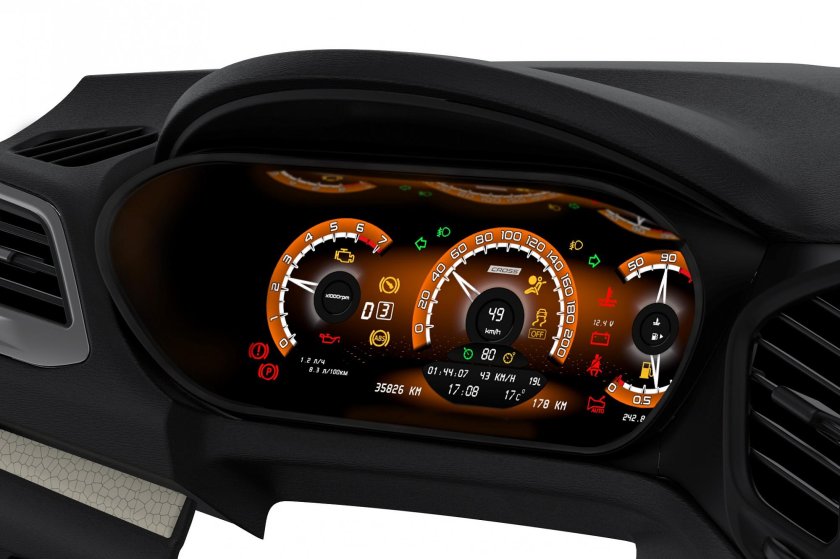 Цифровая приборная панель Лада Веста