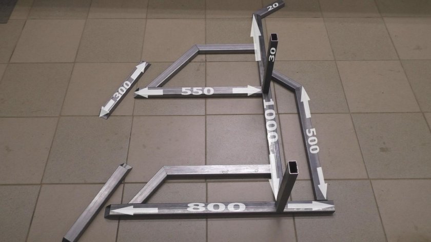 Тележка для сварочного полуавтомата с баллоном 10л чертеж