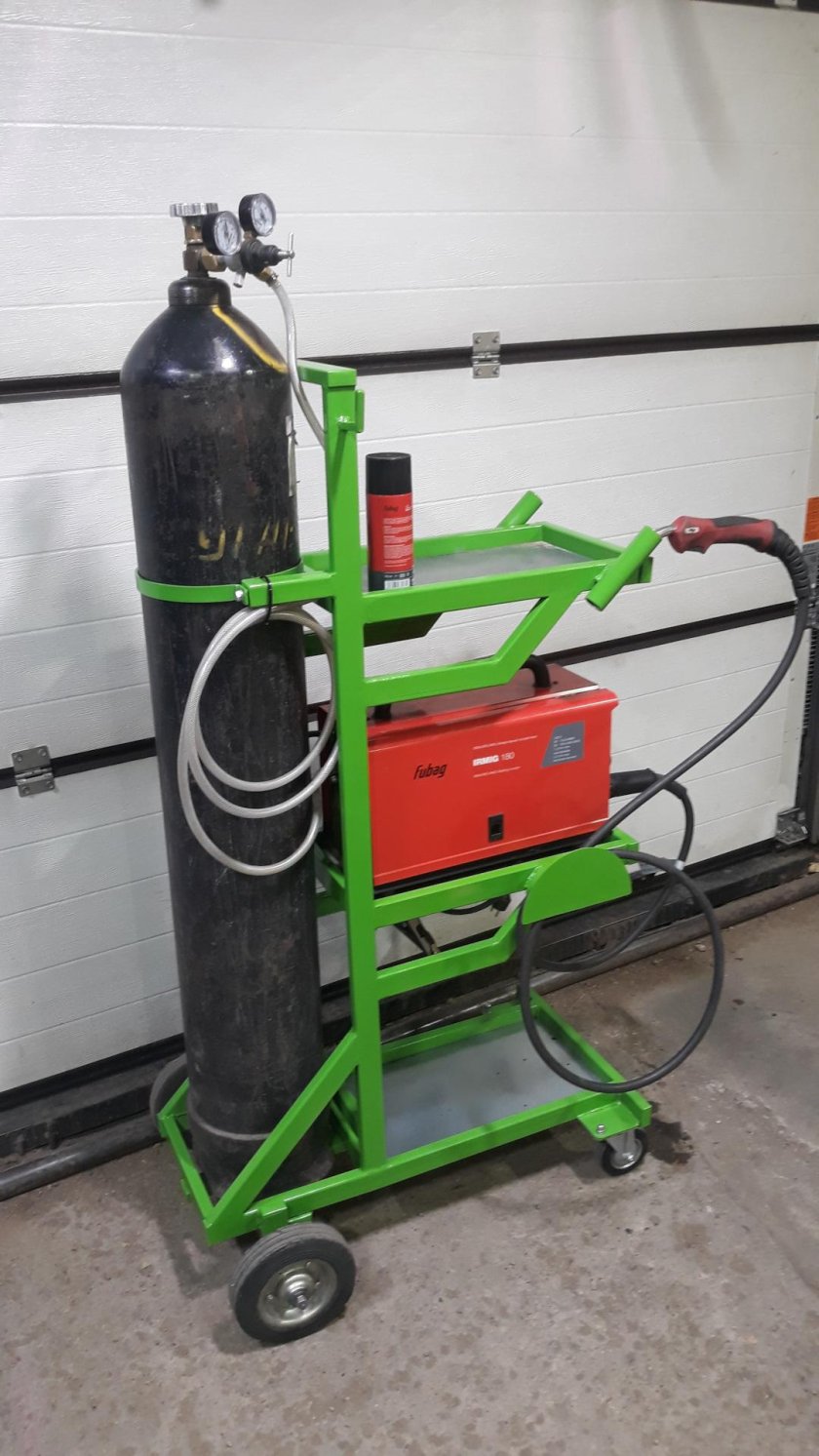 Тележка для сварочного полуавтомата с баллоном 10л