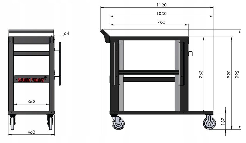 Тележка Aurora Pro 14768 для сварочного оборудования