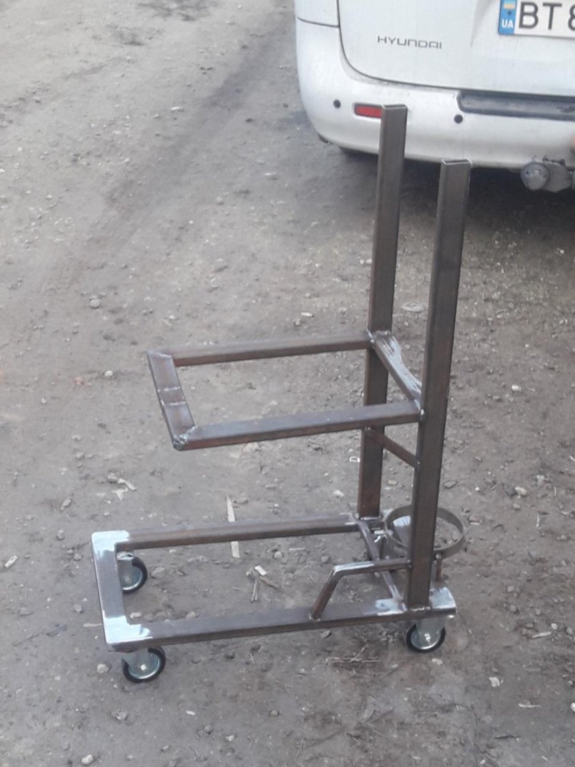 Тележка для сварочного полуавтомата с баллоном чертеж