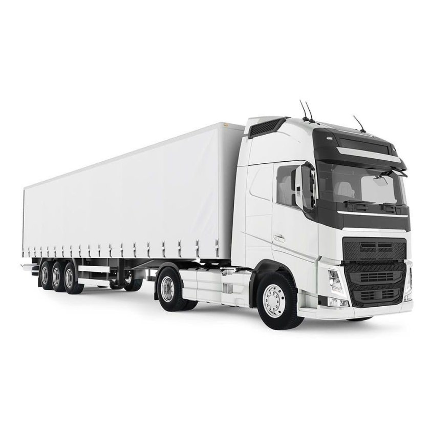Volvo fh13 (рефрижератор) на белом фоне