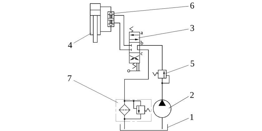 Гидравлическая схема подключения гидроцилиндра