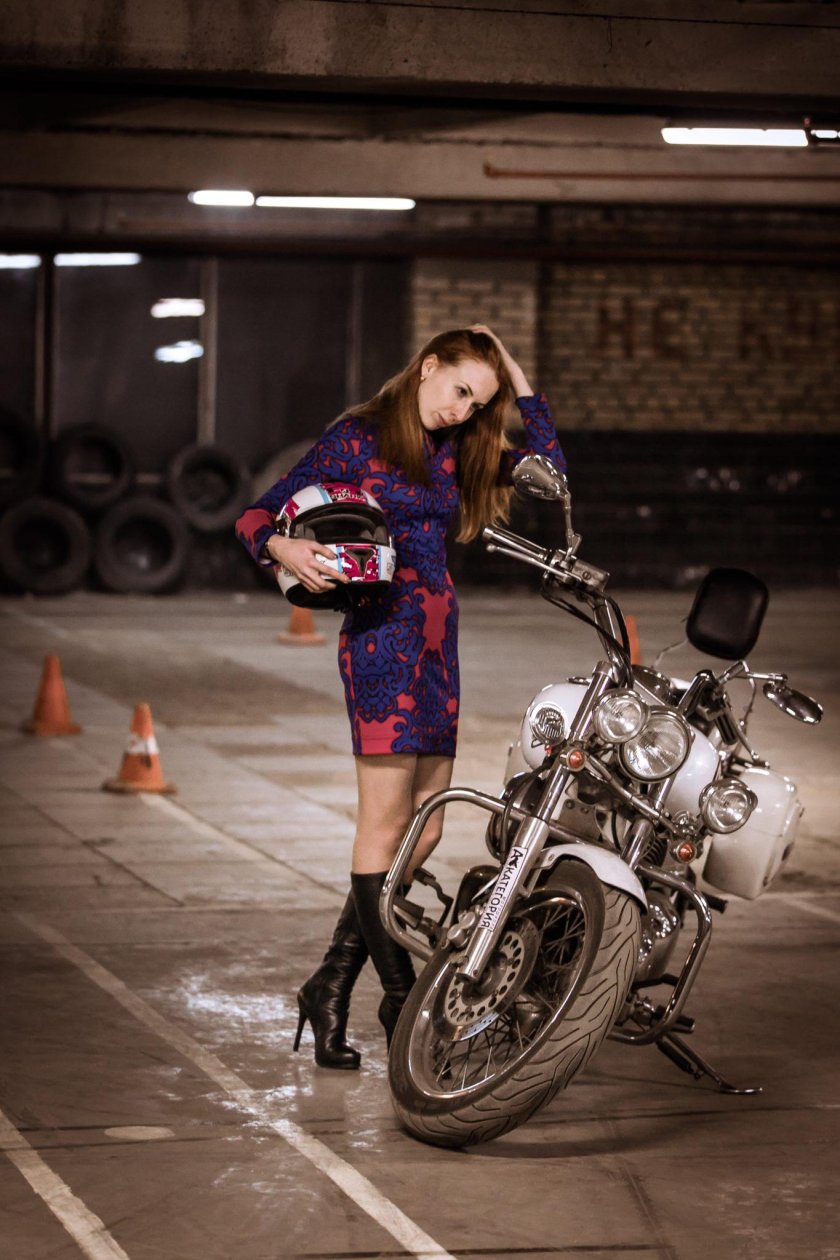 Учебная езда на мотоцикле