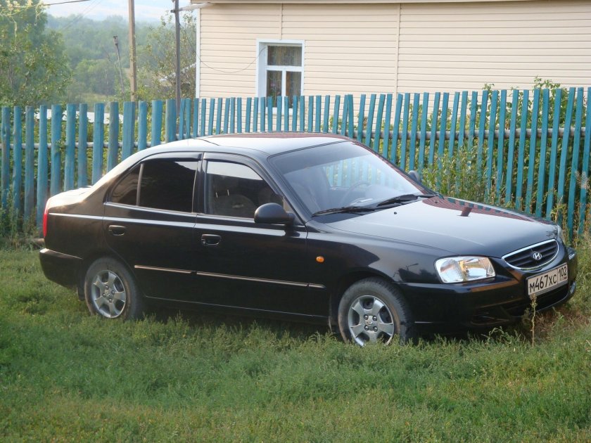 Хендай акцент 2008 черный