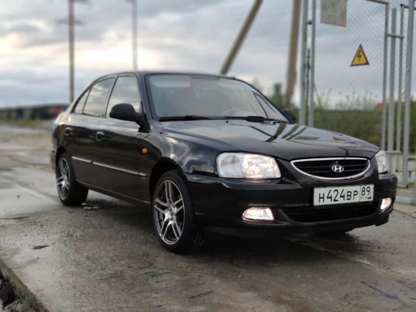 Хендай акцент 2007 черный