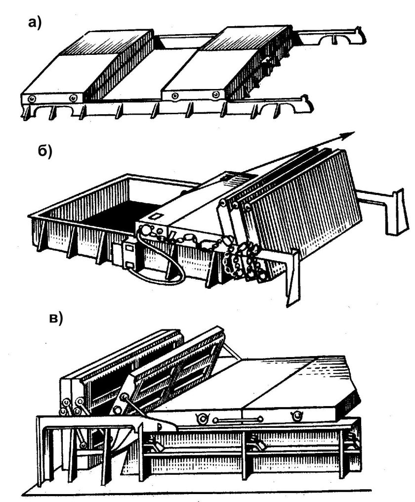 Откатываемые люковые закрытия на судне