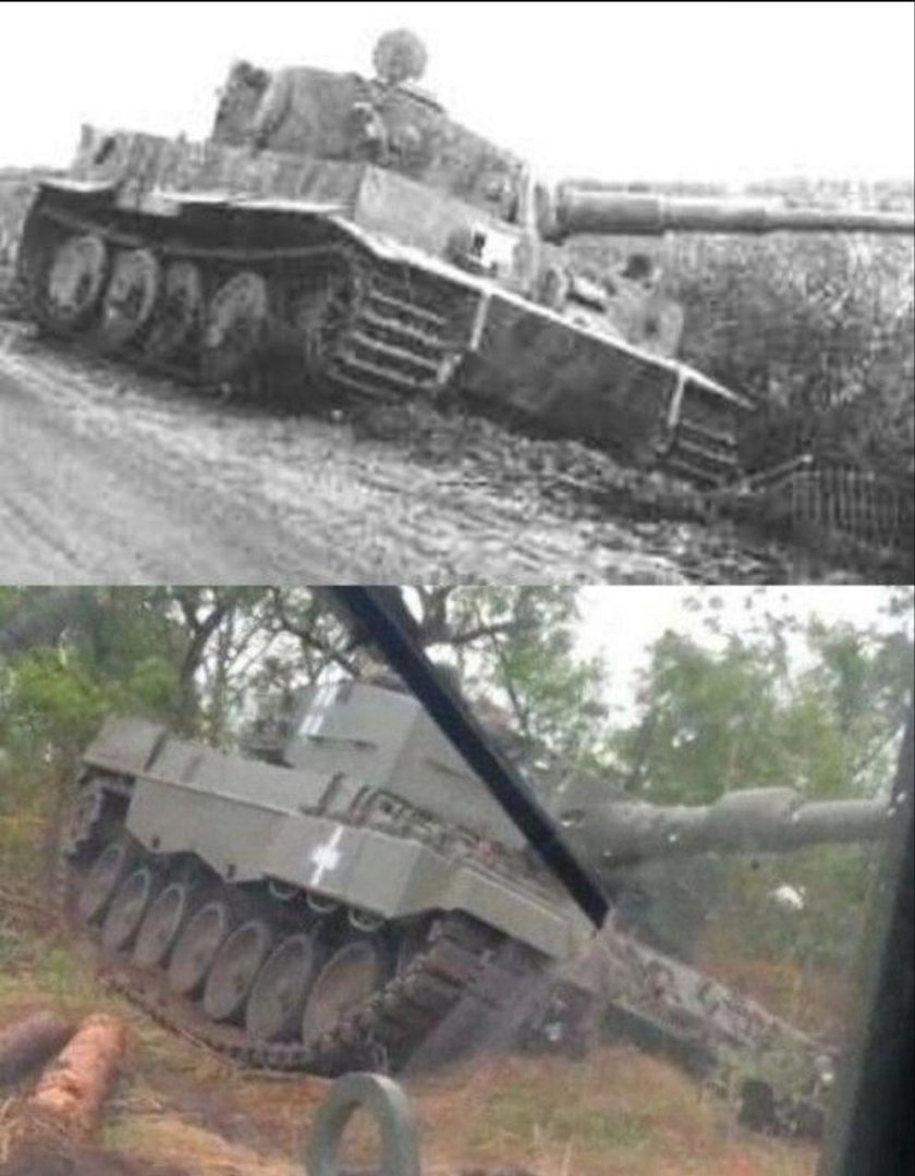 Подбитый фашистский танк