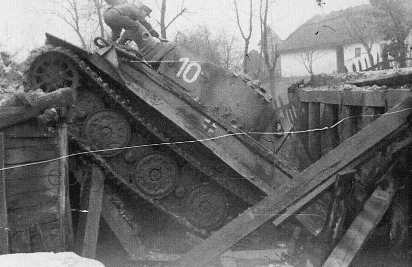 Застрявшие немецкие танки