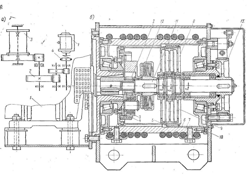 Грузовая лебедка ЛГ-55 чертеж