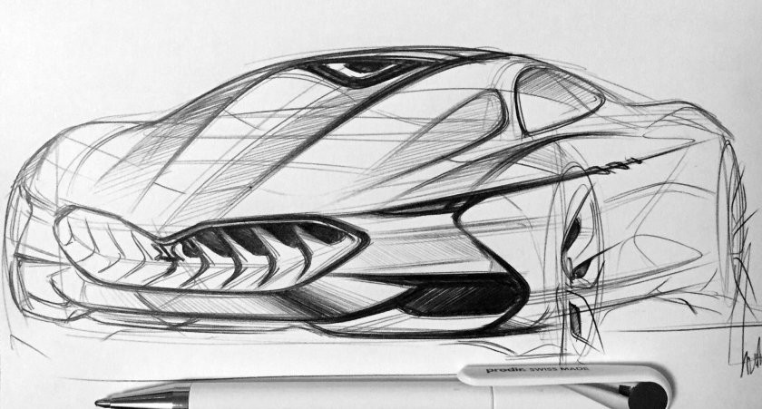 Эскиз автомобиля будущего