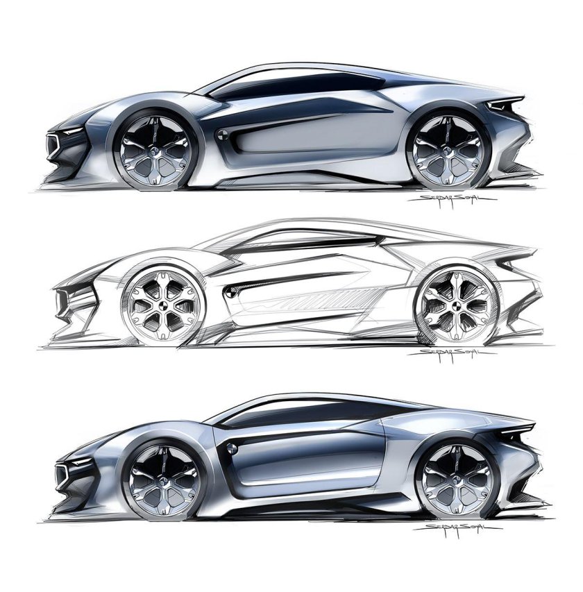 БМВ скетч car Design