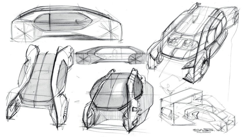 Эскиз автомобиля будущего