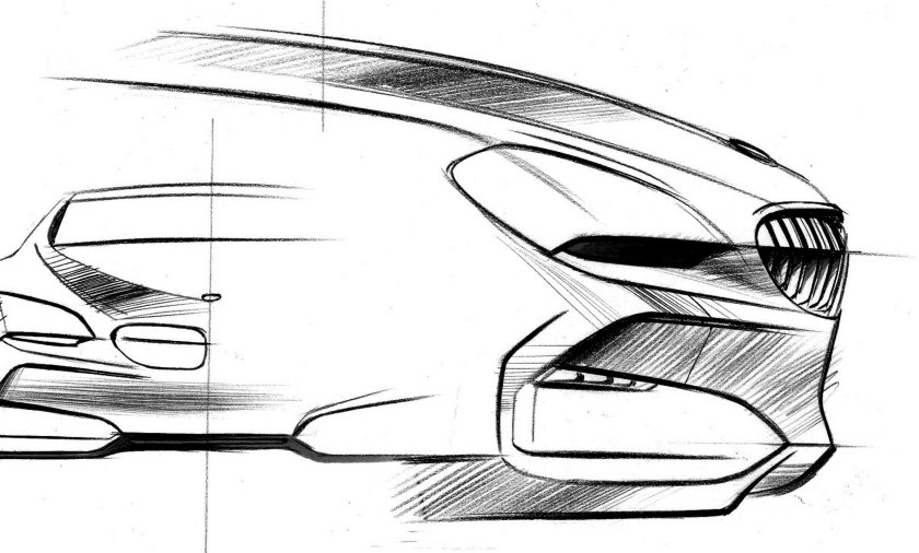 БМВ седан скетч