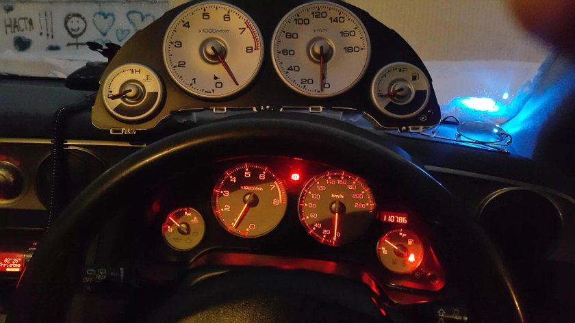 Приборная панель Honda Integra dc2 ночь