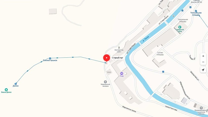 Карта колоннад в Карловых Варах