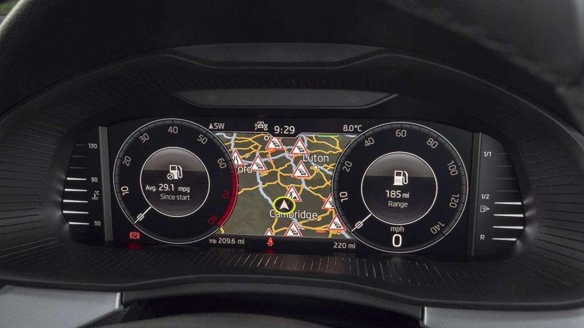 Цифровая приборная панель Skoda Yeti