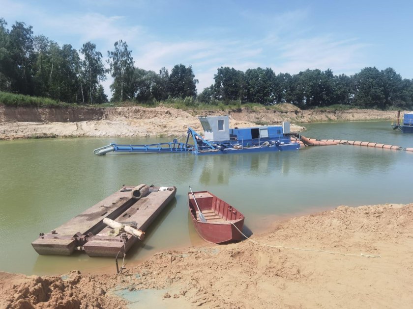 Добыча речного песка земснарядом