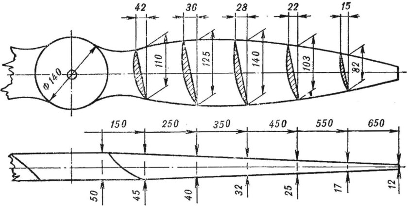 Винт пропеллер для аэросаней чертежи