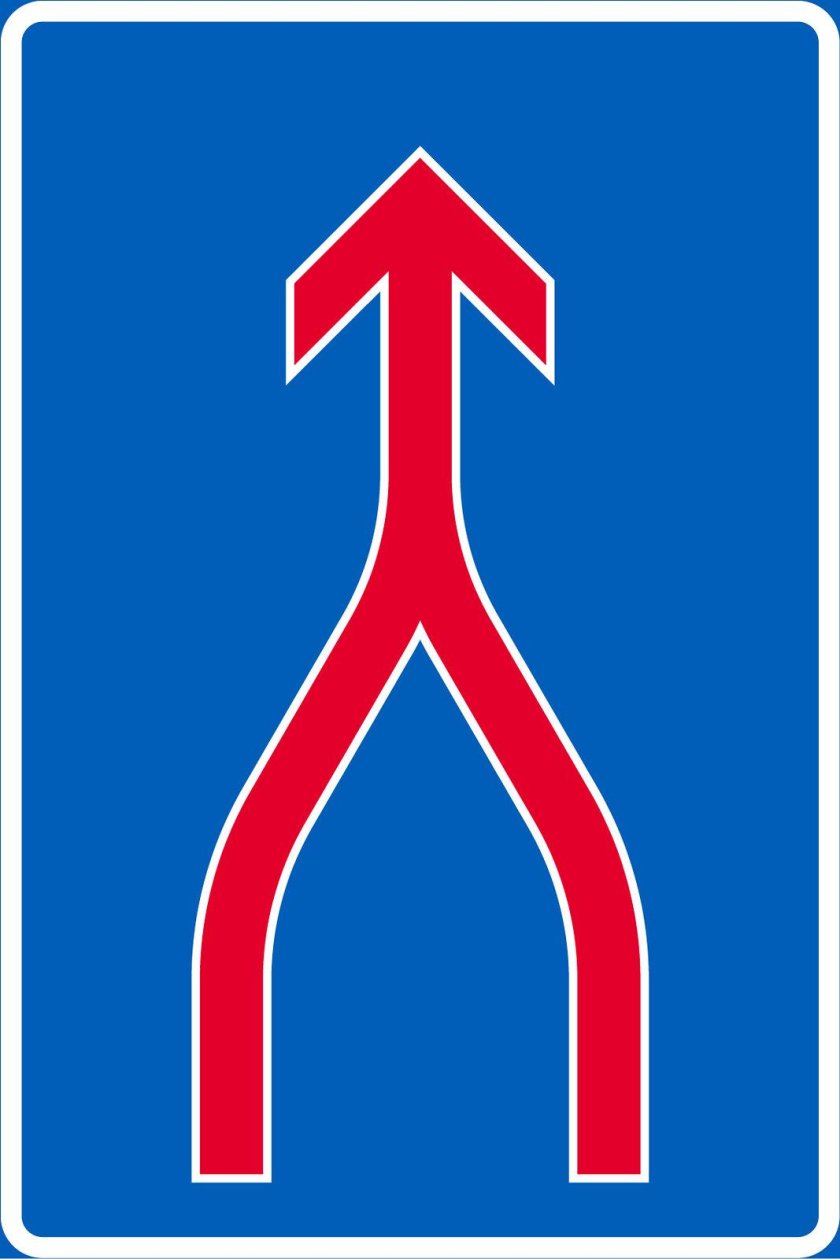 Знак сужение