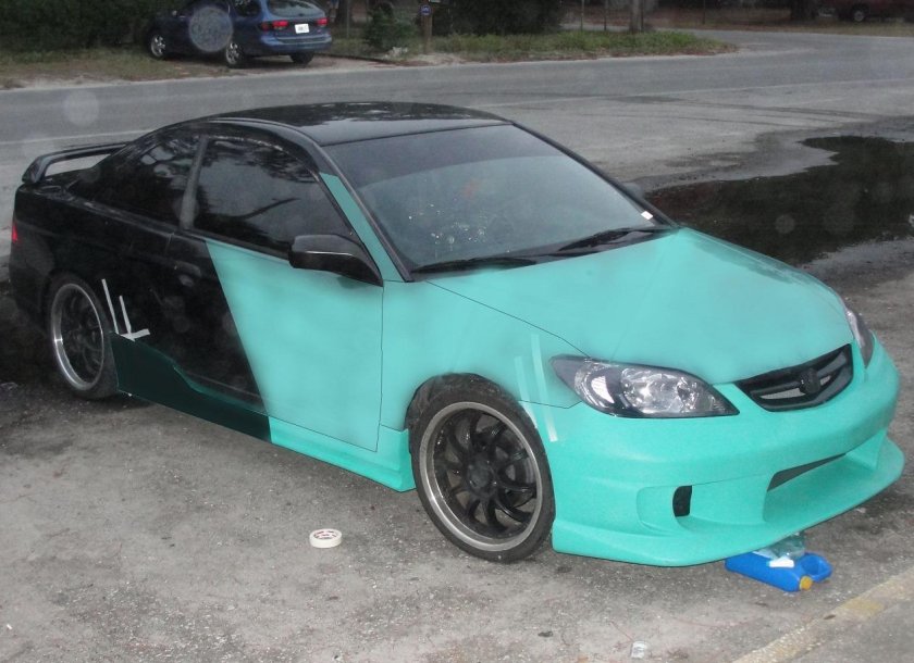 Двухцветная машина