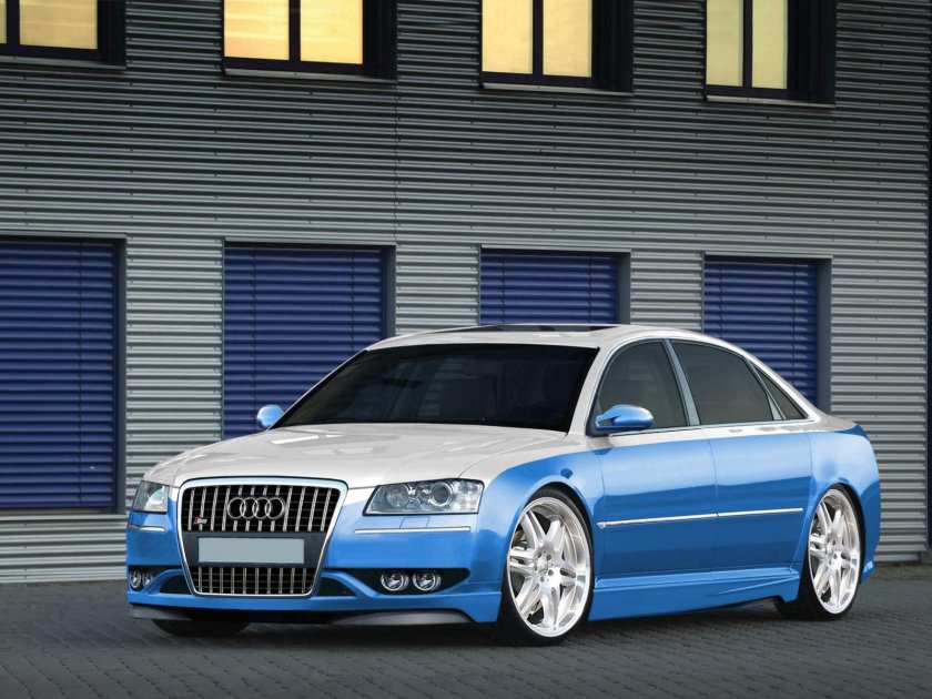 Ауди а8 голубая