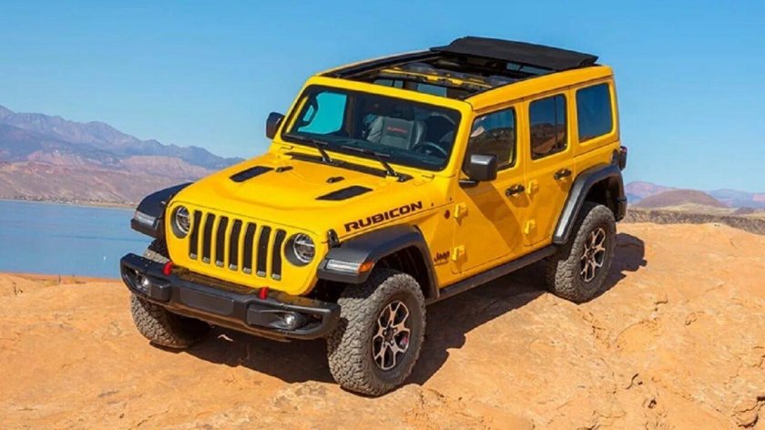Джип Вранглер Рубикон желтый