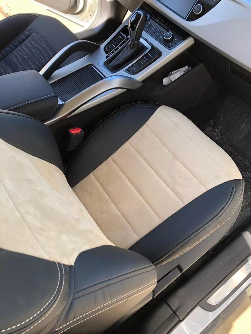 Автопилот черный бежевый алькантара