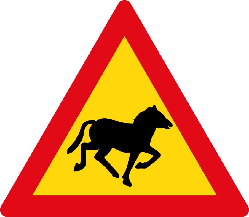 Перегон скота дорожный знак