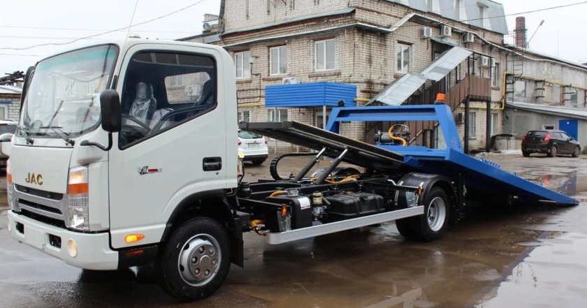 JAC n90 эвакуатор со сдвижной платформой