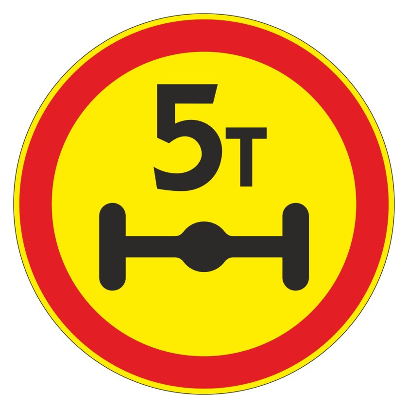 Дорожный знак 3.12 ограничение нагрузки на ось