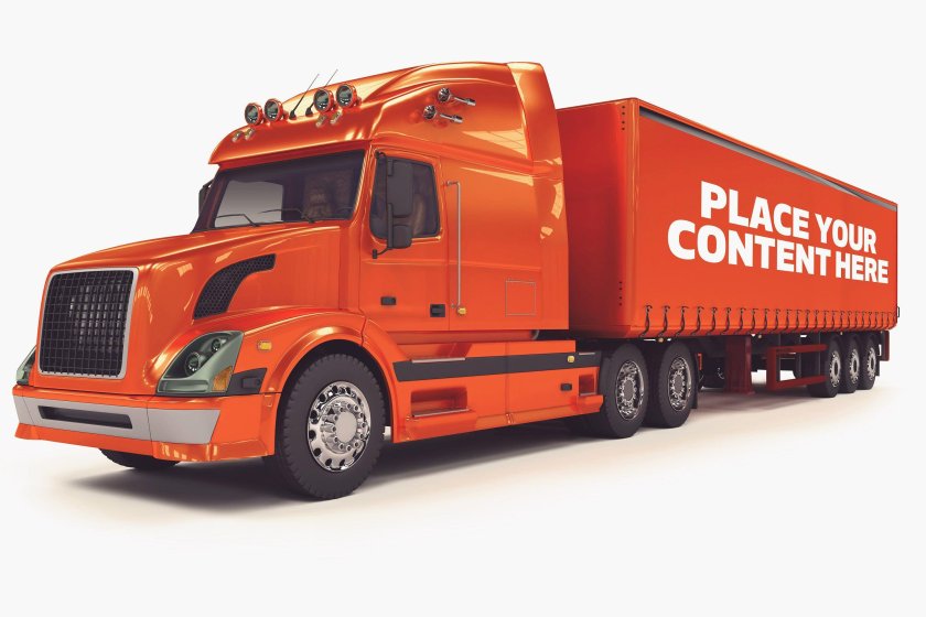 Оранжевый грузовик