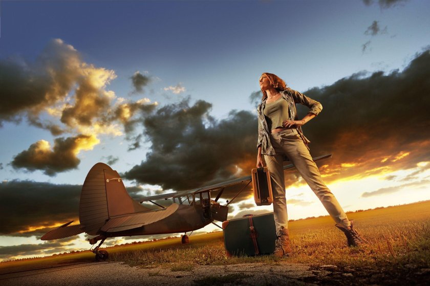 Самолет в небе